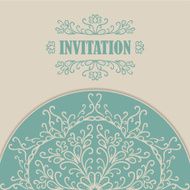 Vintage invitation card with lace ornament N49