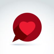 Family consultation symbol speech bubble with love sign N2