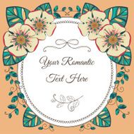 Vintage card with floral elements N2