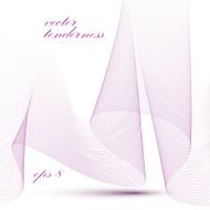 Romantic decorative wavy template vector background with light