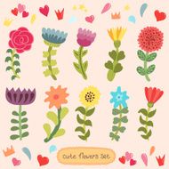 Cute hand drawn flowers set N4