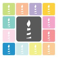 Candle Icon color set vector illustration