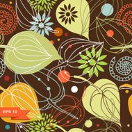 Colorful autumn mix Nature seamless pattern