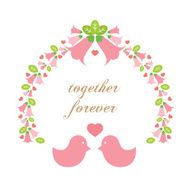 Love Birds With A Wreath N2