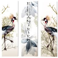 Business cards set with birds N2