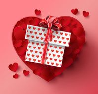 Valentines day Abstract paper hearts N7