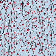 Seamless pattern with the branch of flowers N26