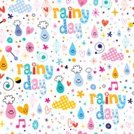 rainy day fun cartoon pattern