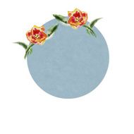 Watercolor background floral pattern with tulips N2