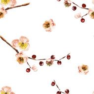 Seamless pattern with the branch of flowers N28