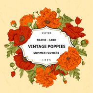 Vintage Floral Frame N26