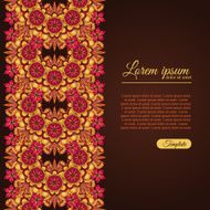 Invitation template vintage flowers lace ornament N2