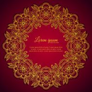 Invitation elegant template white ornamental frame N2