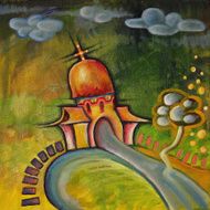 Abstract church painting