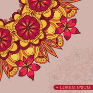 Invitation template vintage flowers lace ornament N4