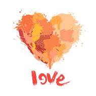 Heart shape is made of blots - for Valentines Day