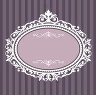 Decorative oval vintage frame