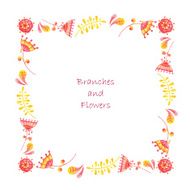 Watercolor floral frame N29