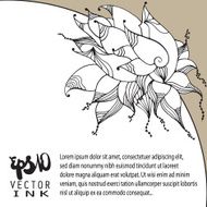 Graphic floral card N11