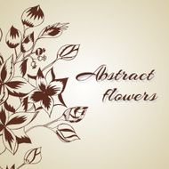Abstract background with flowers in vintage style N38