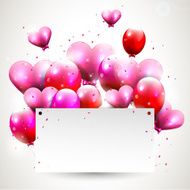 Background with flying balloons N2