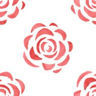 Seamless pattern with watercolor roses N5