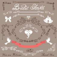 Bridal shower design elements kit