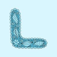 Cute letter L Floral monogram L