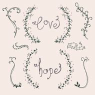 Love and hope on wreaths