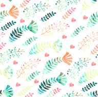 Vintage watercolor floral pattern