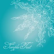 Vector Christmas Card Lace SnowFlake N12