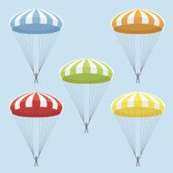 vector set of parachutes