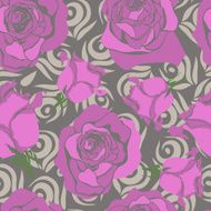 Exquisite seamless pattern with flowers roses