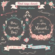 Floral design elements Wedding collection N3