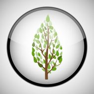 Tree in circle frame Icon concept N10