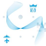 Elegant flowing lines vector background royal design eps8 N4