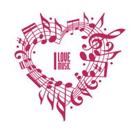 I love music concept single color design
