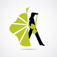 Dancing couple isolated on a white background N2