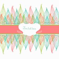 Spring card with abstract flowers