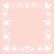 hearts and flowers frame border background