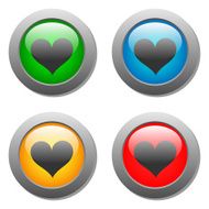 Heart icons buttons