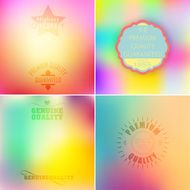 Beautiful label set on gradient backgrounds