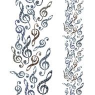 Music theme seamless vector background vertical composition