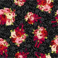 pattern of rose and ribbon N7