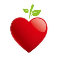 Strawberry shape heart