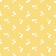 Vector seamless pattern with yellow cherry