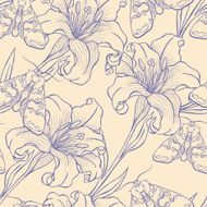 lilies and moths