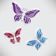 Colorful paper butterfly origami