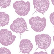vector seamless pattern with pink roses N2