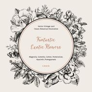 Wreath with exotic flowers N2